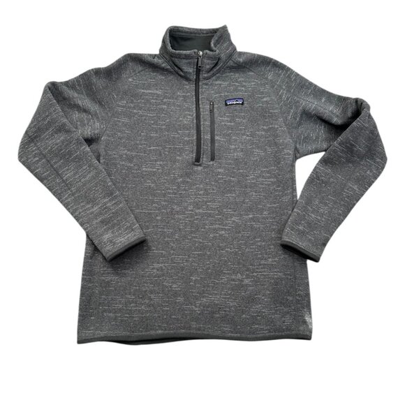 Patagonia Men's Better Sweater 1/4-Zip Fleece in Heathered Gray Size Large - Picture 2 of 7